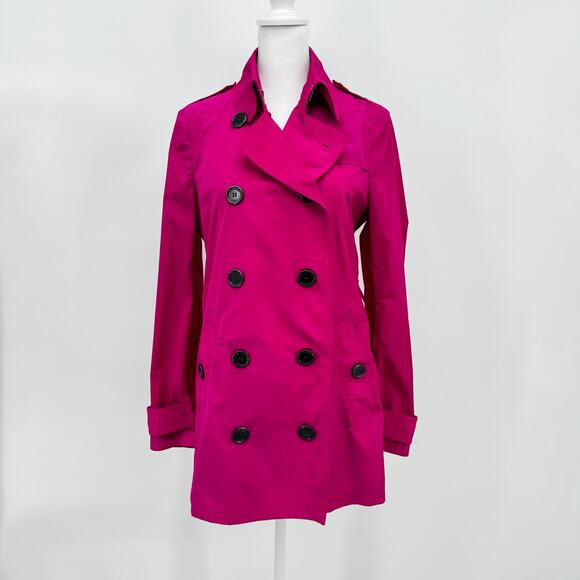 Burberry Trench Chelsea Kensington Short Belt Jacket Coat Sandringham Pink 8/6 - Picture 5 of 14